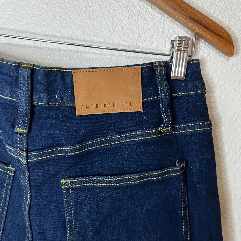 American Tall Harper High Rise Straight Jeans in dark ink blue 29 / 35 inseam - Picture 9 of 10